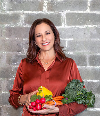 Julie Reuter and vegetables